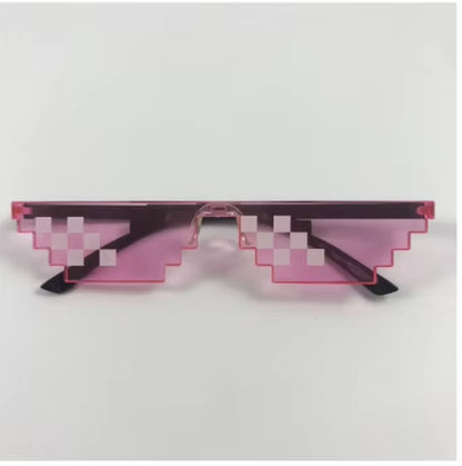 1PC NEW Mosaic Sunglasses Trick Toy Thug Life Glasses Deal with It Glasses Pixel Black Mosaic Sunglasses Cool Jokes Funny Toys
