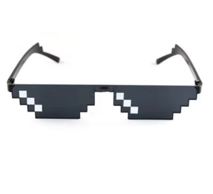 1PC NEW Mosaic Sunglasses Trick Toy Thug Life Glasses Deal with It Glasses Pixel Black Mosaic Sunglasses Cool Jokes Funny Toys