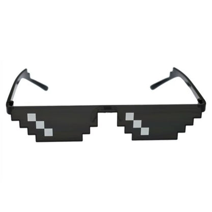 1PC NEW Mosaic Sunglasses Trick Toy Thug Life Glasses Deal with It Glasses Pixel Black Mosaic Sunglasses Cool Jokes Funny Toys