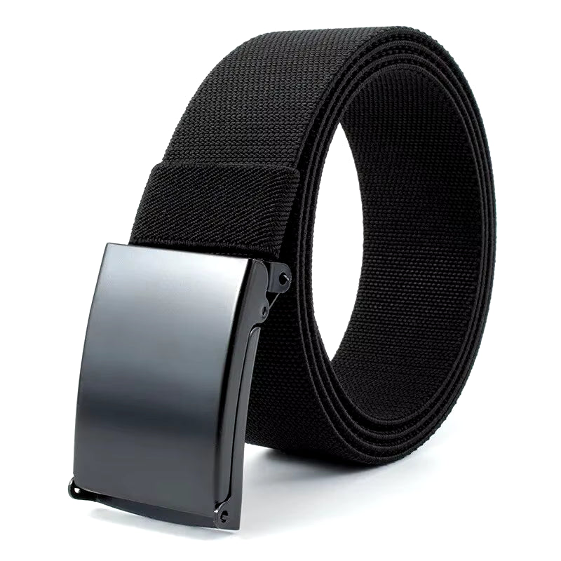Men'S Belt Nylon Tactical Belt Metal Buckle Woven Elastic Belt Outdoor Training with Pants Jeans Belt Leisure Woven Belts Unisex