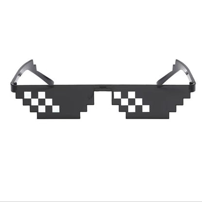 1PC NEW Mosaic Sunglasses Trick Toy Thug Life Glasses Deal with It Glasses Pixel Black Mosaic Sunglasses Cool Jokes Funny Toys