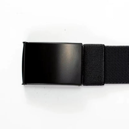 Men'S Belt Nylon Tactical Belt Metal Buckle Woven Elastic Belt Outdoor Training with Pants Jeans Belt Leisure Woven Belts Unisex