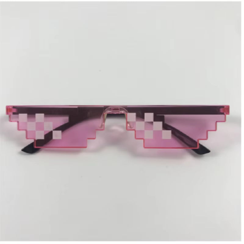 1PC NEW Mosaic Sunglasses Trick Toy Thug Life Glasses Deal with It Glasses Pixel Black Mosaic Sunglasses Cool Jokes Funny Toys