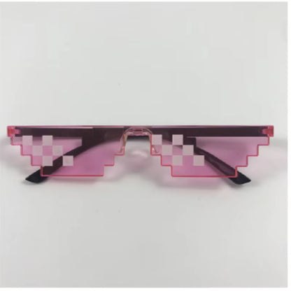 1PC NEW Mosaic Sunglasses Trick Toy Thug Life Glasses Deal with It Glasses Pixel Black Mosaic Sunglasses Cool Jokes Funny Toys