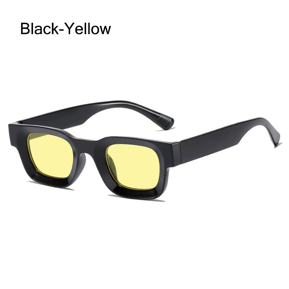 Men Vintage Rectangle Frame Sunglasses Fashion Retro Sun Glasses Luxury Brand Design UV400 Shades Eyewear Women Goggles